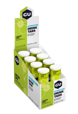 GU - Caja de 8 Tubos - Drink Tabs Lemon Lime