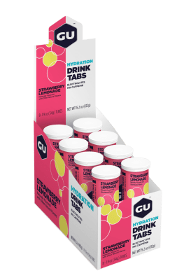 Caja de 8 Tubos - GU Drink Tabs Strawberry Lemonade