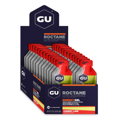 Caja de 24 Geles - GU Roctane Cherry Lime - 35mg cafeína
