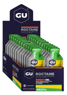Caja de 24 Geles - GU Roctane Pineapple - Sin cafeína