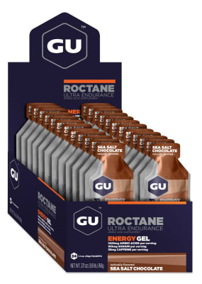 Caja de 24 Geles - GU Roctane Sea Salt Chocolate