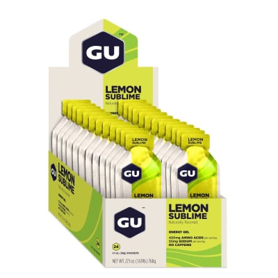 Caja de 24 Geles - GU Energy Lemon Sublime - Sin cafeína