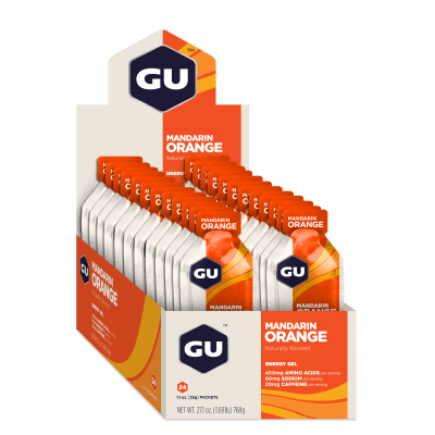 Caja de 24 Geles - GU Energy Mandarin Orange - 20mg cafeína