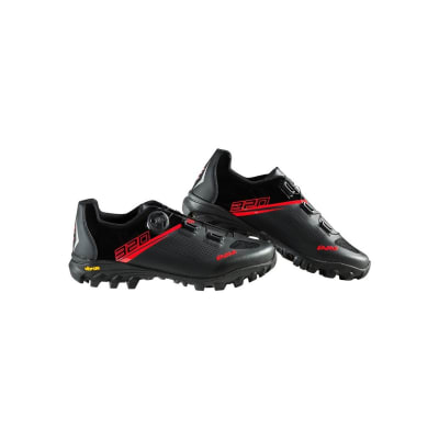 Eassun - Zapatillas MTB de Ciclismo 320 - Negro/Rojo