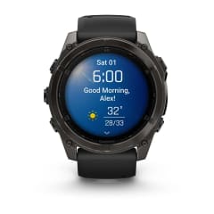 Garmin - Fenix 8 Amoled Zafiro - 51mm - Black/Pebble Gray