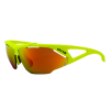 Lentes para Running y Ciclismo - EASSUN - AERO - Marco Amarillo fluor - Lentes Rojo revo Cat: 3 - P1