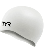 TYR - Gorro de Natación para Adultos Wrinkle Free - Blanco1