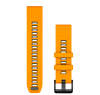 Garmin - Correa de reemplazo Quickfit 22 - Spark Orange / Graphite Silicone1