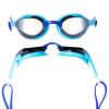 Blueseventy - Lentes para natación Contour - Marco Celeste/Luna Plata Espejo1