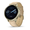 Garmin - Venu 4 Amoled, Dorado con correa de silicona blanca y correa de cuero beige - 41mm1