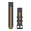 Garmin - Correa de reemplazo Quickfit 22 - Graphite/Spark Orange Silicone1