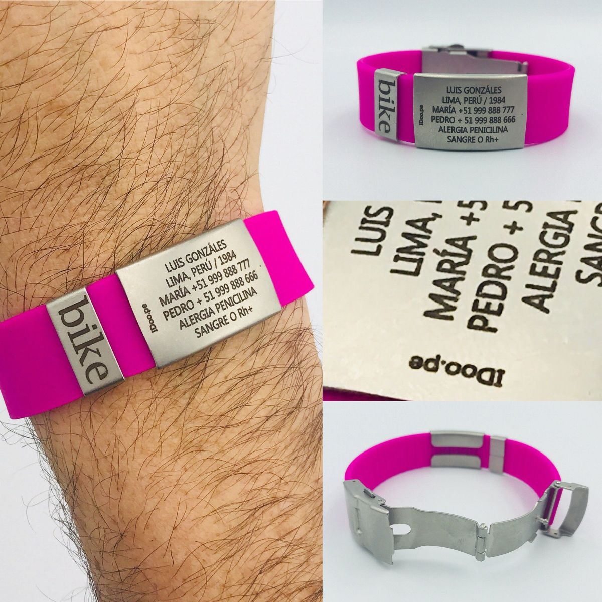 Pulsera de identificación IDOO Elite Sport - Fucsia 1 Pulsera de identificación IDOO Elite Sport - Fucsia 1