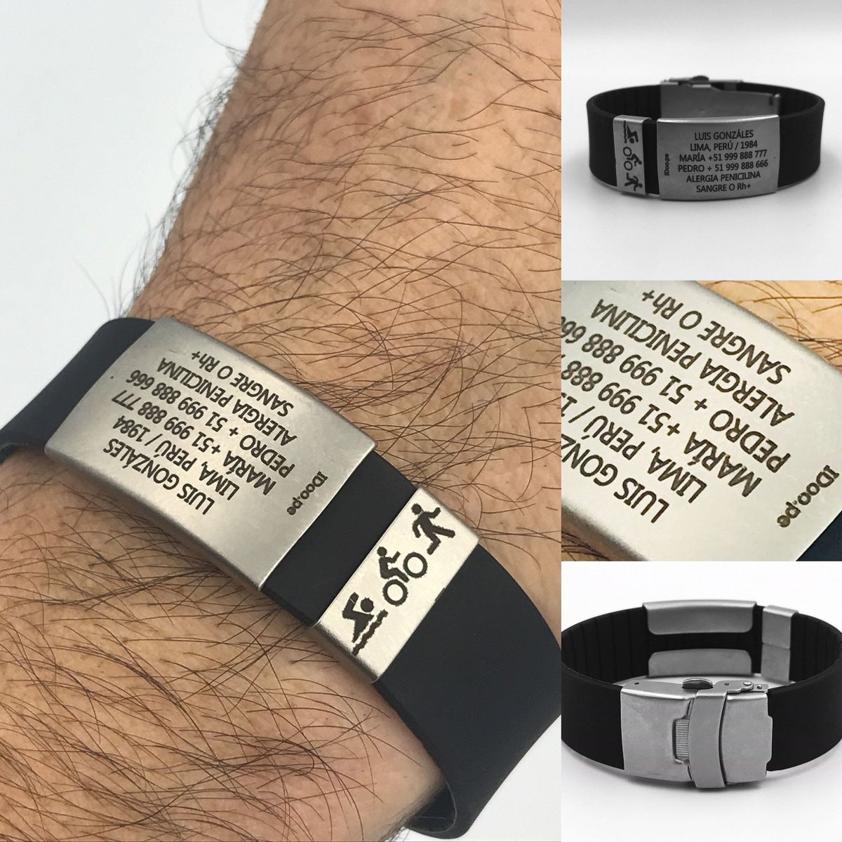 Pulsera de identificación IDOO Elite Sport - Negro 1 Pulsera de identificación IDOO Elite Sport - Negro 1
