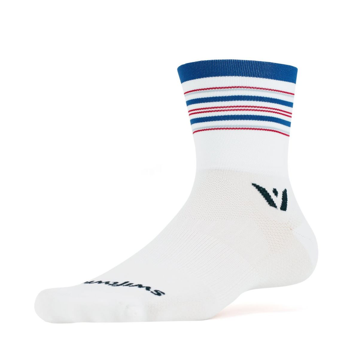 Medias Swiftwick Aspire Four - Blanco/Azul/Rojo 1 Medias Swiftwick Aspire Four - Blanco/Azul/Rojo 1