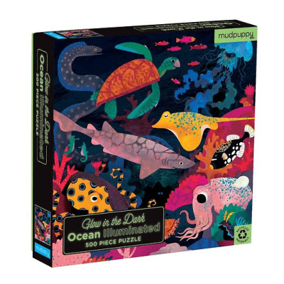 Puzzle 500 Piezas océano Brilla en la Oscuridad - Mudpuppy