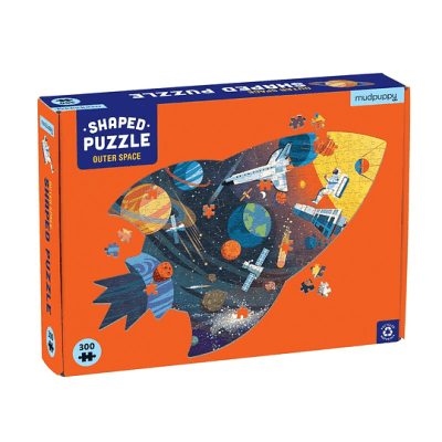 Puzzle con Forma Espacio Exterior 300 Piezas - Mudpuppy