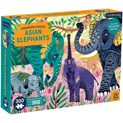 Puzzle Elefante Asiático 300 Piezas - Mideer