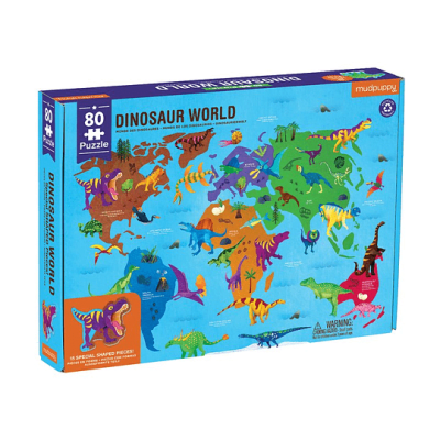 Puzzle Geografía Dinosaurio 80 Piezas - Mudpuppy