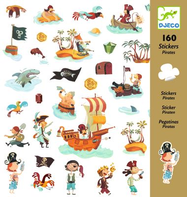 Stickers Piratas 160 Unidades - Djeco