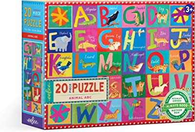 Puzzle 20 Piezas ABC Animales - Eeboo