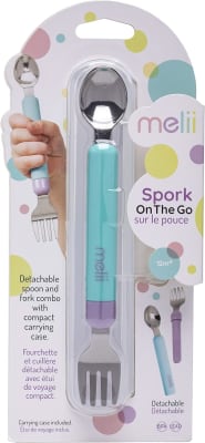 Set Cuchara y Tenedor con Estuche Aqua Morado - Melii