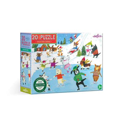 Puzzle 20 Piezas  Perros patinadores  - Eeboo