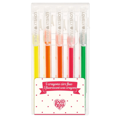 Lápices de Cera Fluorescentes 5 colores - Djeco