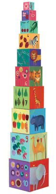 Cubos Apilables Naturaleza 10 Piezas - Djeco