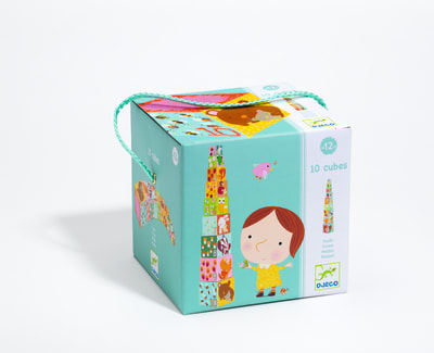 Cubos Apilables Bosque 10 Piezas - Djeco