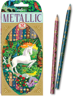 Caja 12 Lápices Metálicos Unicornio - Eeboo