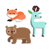 Sticker Big Animales Bosque - Djeco 1