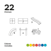 Imanix Pista de Carreras 22 Piezas - Braintoys 2