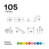 Imanix Pista de Carreras 105 Piezas - Braintoys 7
