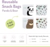 Bolsas para Snacks Reutilizables Panda Oso Pack x 4 - Melii 2