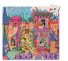 Puzzle Silueta Castillo Rosa 54 Piezas - Djeco 0