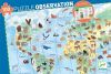 Puzzle Observación El Mundo y Los Animales 100 Piezas - Djeco 1