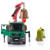 Camión con Grúa de Carga 3 Recipientes para Reciclaje - Bruder 6