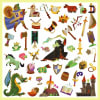 Stickers Metalizados Fantasía Medieval 160 Unidades - Djeco 4