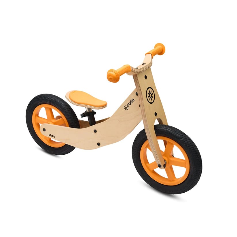 Bicicleta de Equilibrio Madera Naranjo - Roda2