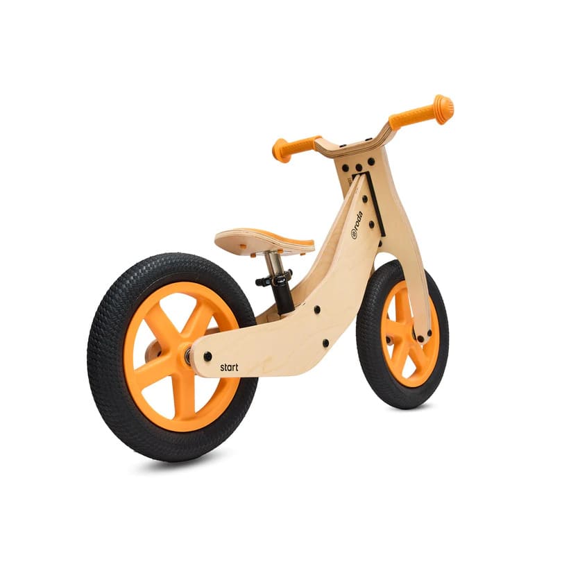 Bicicleta de Equilibrio Madera Naranjo - Roda4