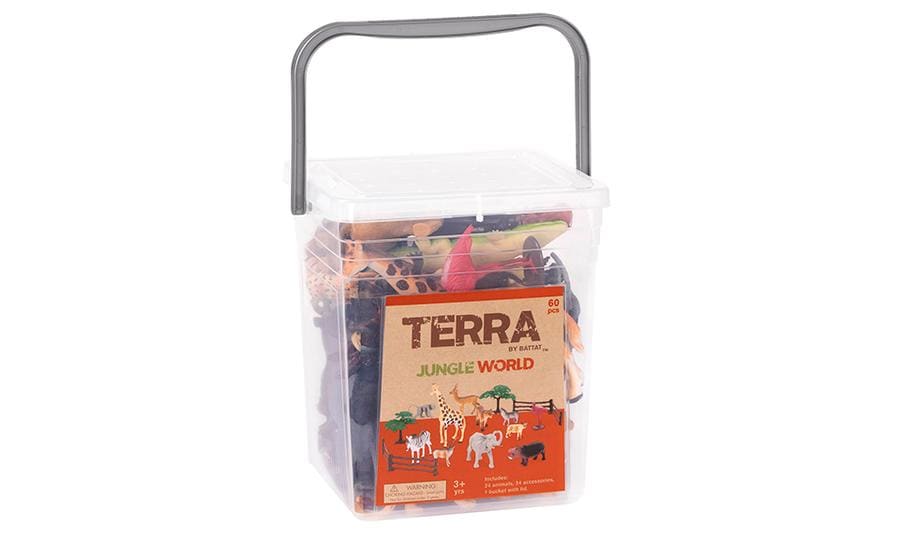 Balde Animales Jungla Set 60 Piezas - Terra2