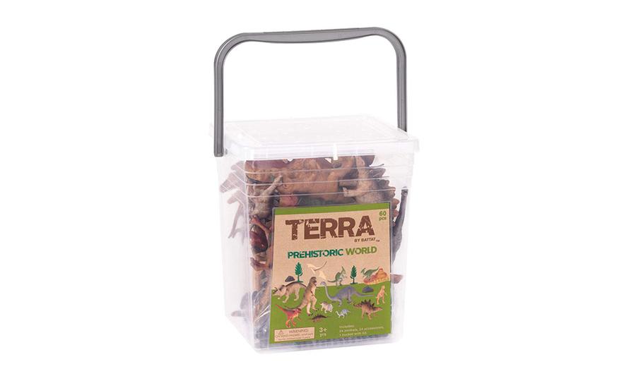 Balde Dinosaurios Set 60 Piezas - Terra3 Balde Dinosaurios Set 60 Piezas - Terra3