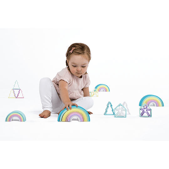 Arcoíris de Colores Pastel 12 Piezas - Dëna6