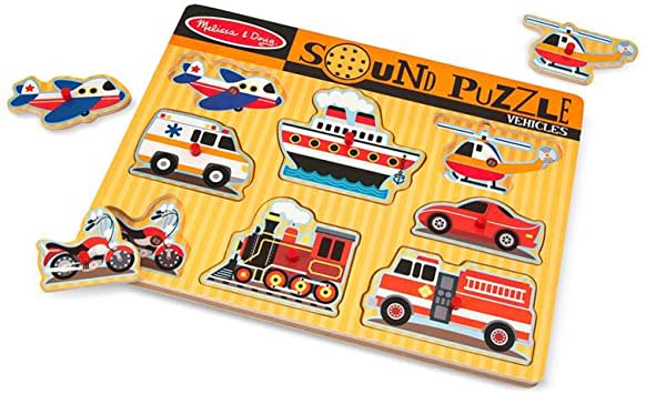 Juguete de Encaje con Sonido vehículos - Melissa and Doug1