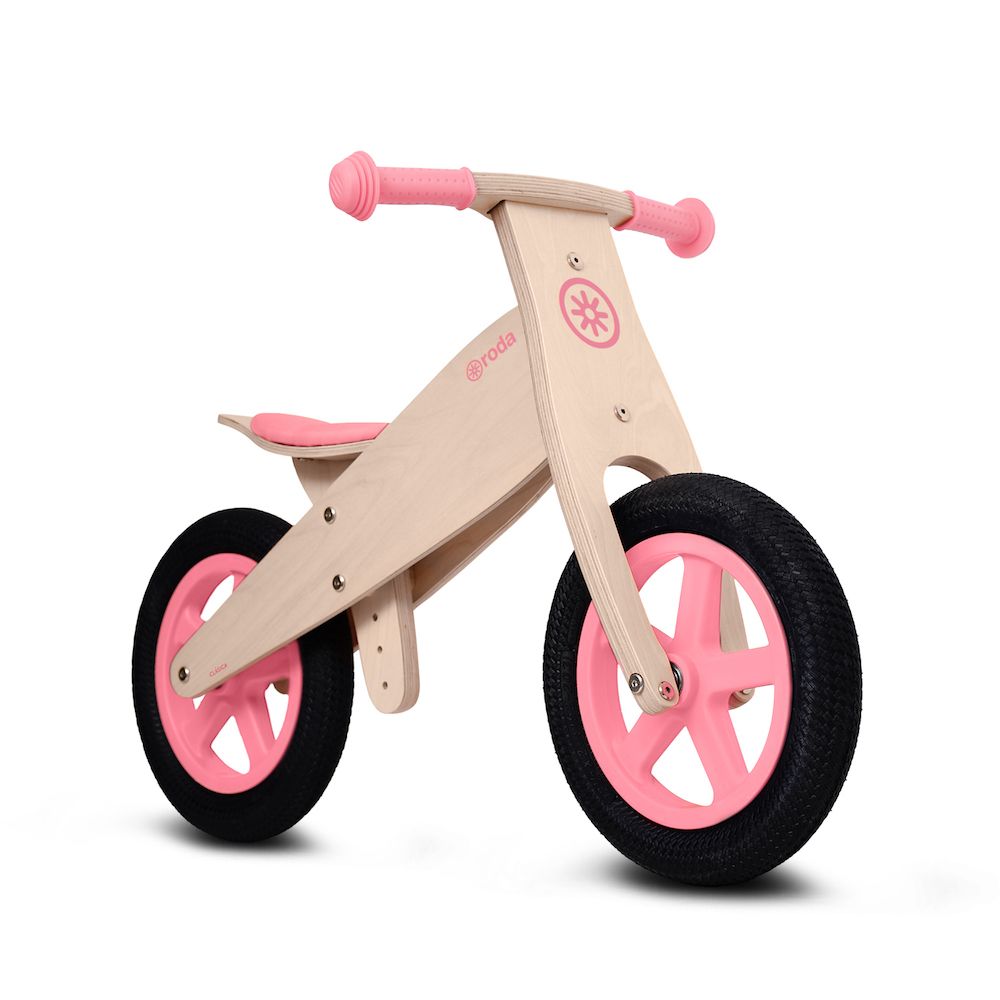 Bicicleta de Equilibrio Madera Rosado - Roda2