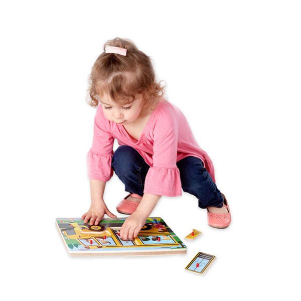 Juguete de Encaje con Sonido Bus Escolar - Melissa and Doug3