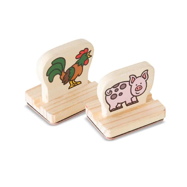 Timbres de Madera Animales de la granja - Melissa and Doug1
