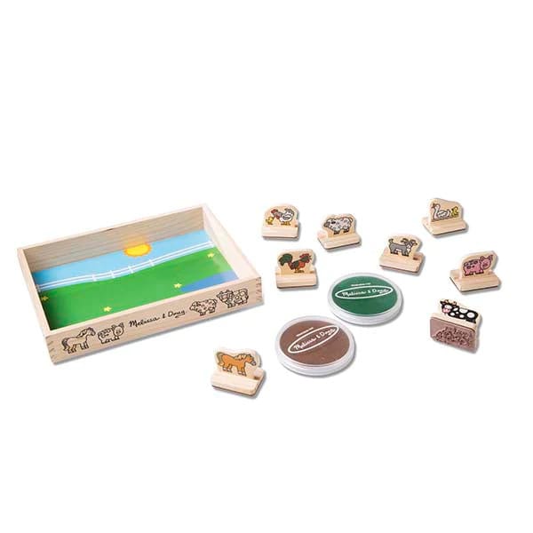Timbres de Madera Animales de la granja - Melissa and Doug2