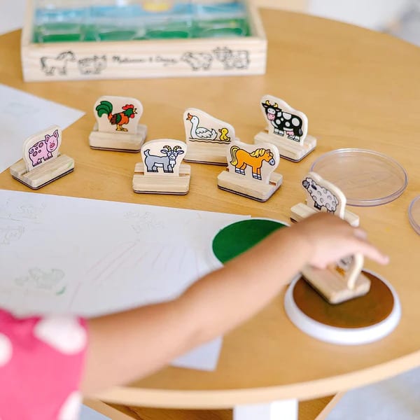 Timbres de Madera Animales de la granja - Melissa and Doug4
