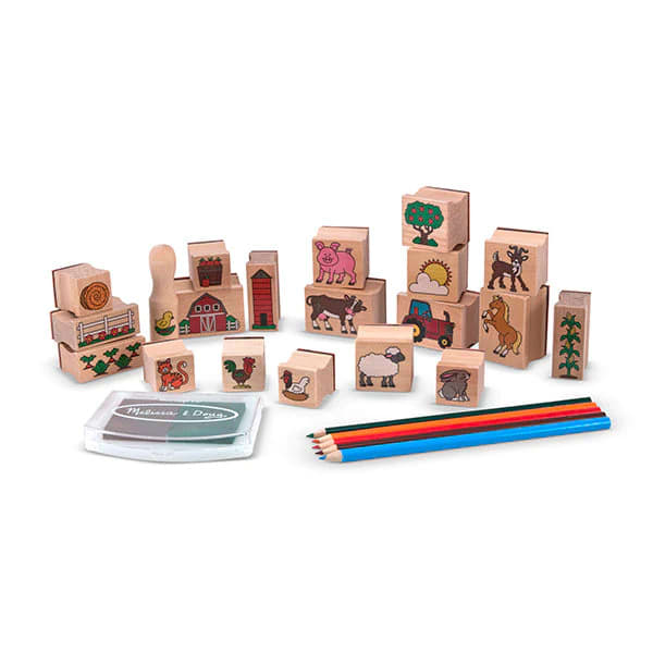 Timbres de Madera Granja - Melissa and Doug1